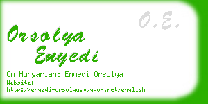 orsolya enyedi business card
